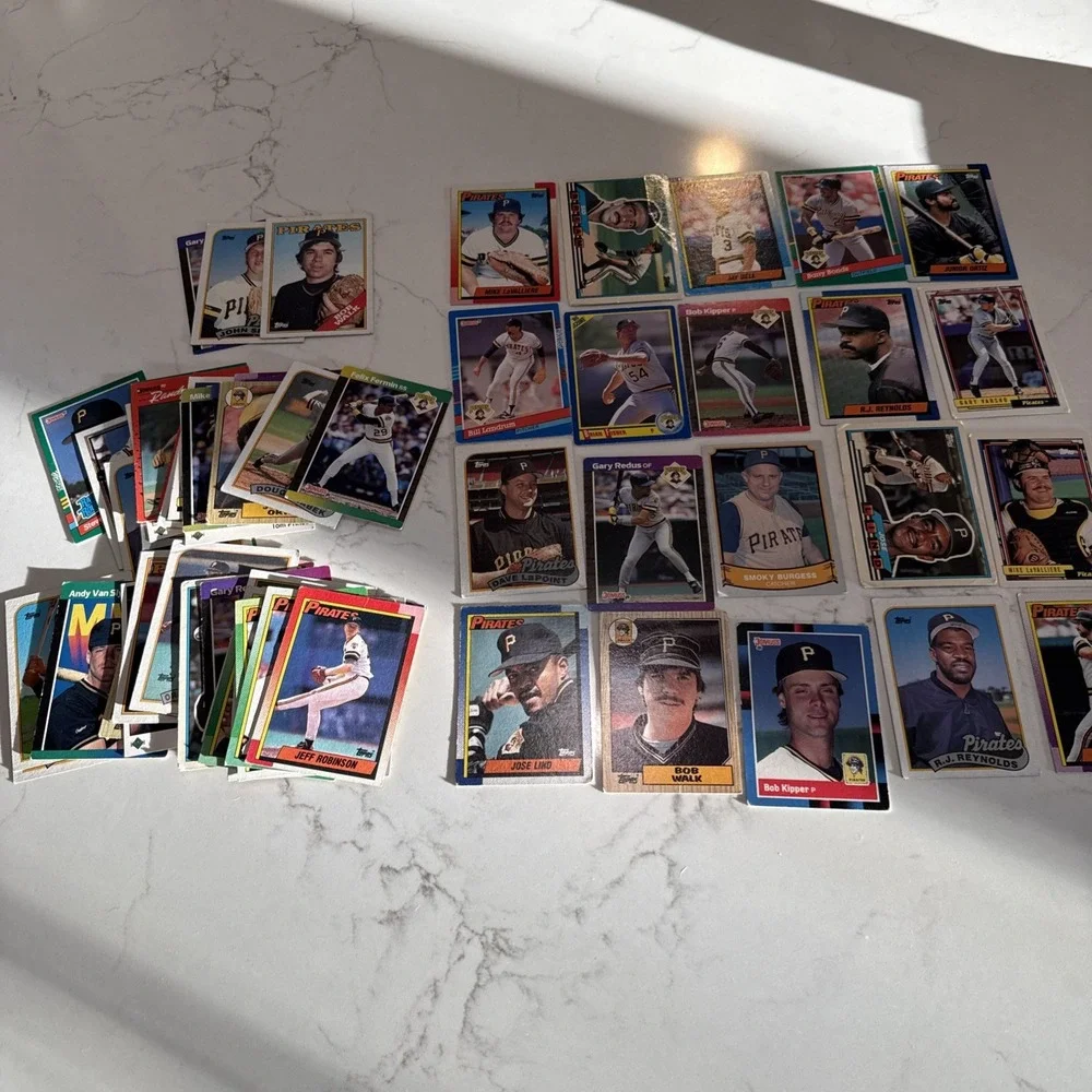 1985-1992 Topps Vintage Baseball Cards Pirates! - Non-graded - 52 cards